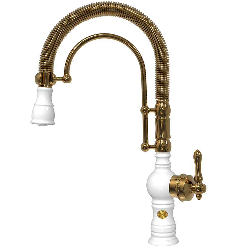 آشپزخانه شاوری رانیکا تک منظوره سفید طلایی