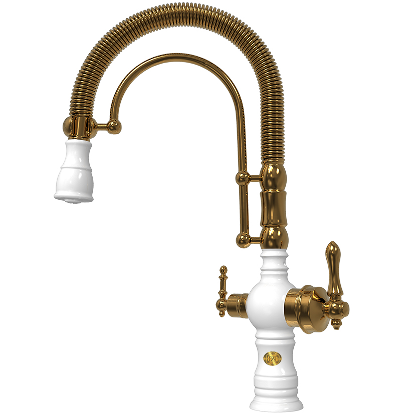 آشپزخانه شاوری رانیکا دو منظوره سفید طلایی